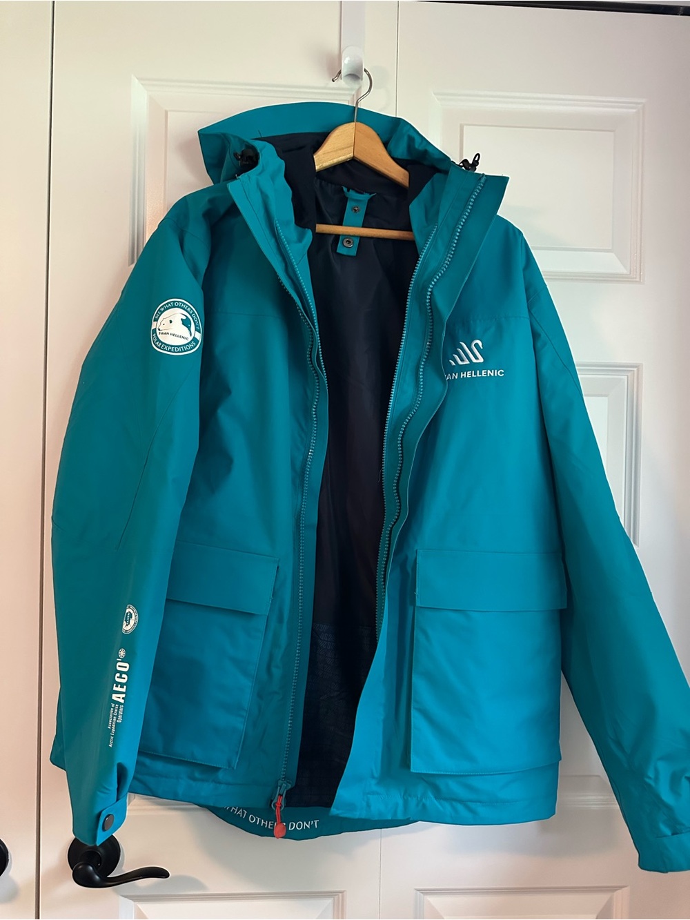 American Hellenic Teal Waterproof Jacket